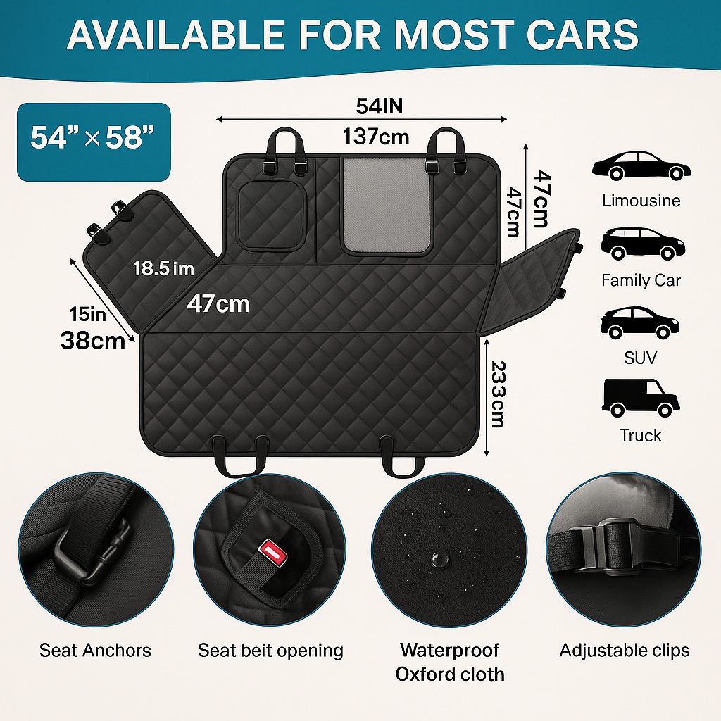 Hard Bottom Dog Car Seat Protector